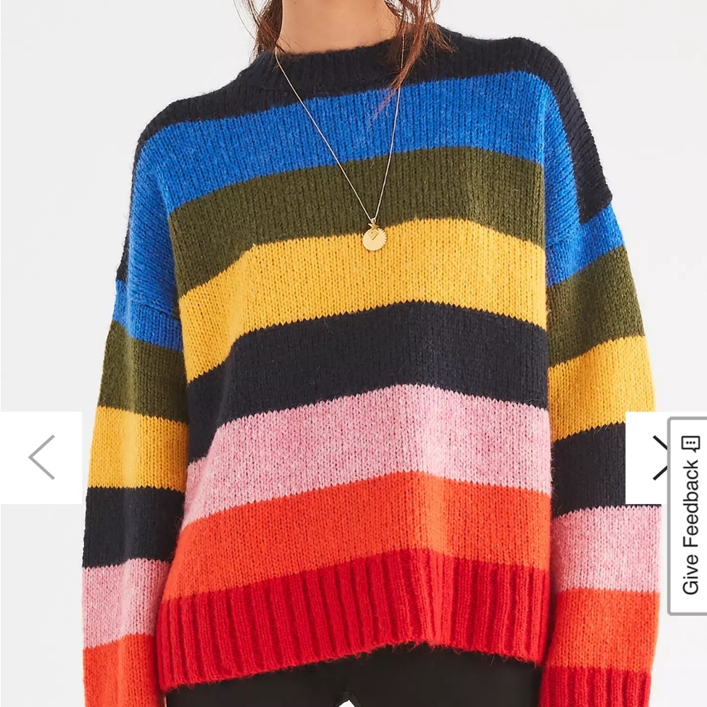 UO Rainbow Striped Sweater